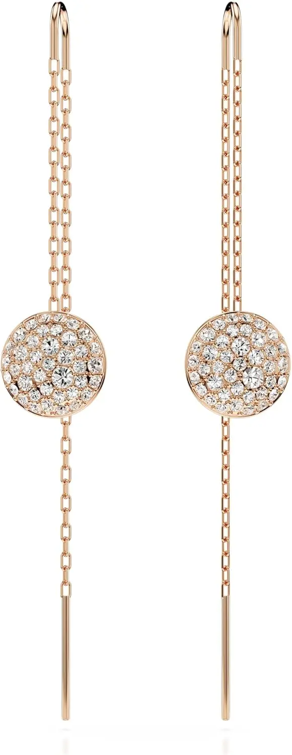 Swarovski Meteora Earrings Collection, Meteor Inspired Design with Snow Pavé of Clear Round Crystals image 2