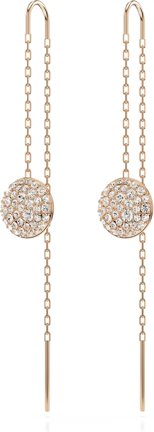 Swarovski Meteora Earrings Collection, Meteor Inspired Design with Snow Pavé of Clear Round Crystals image 3