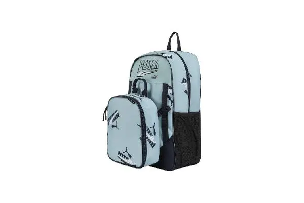 PUMA Unisex Kid's Colony Lunch Kit & Backpack Combo, Modern Mint/New Navy, Medium image