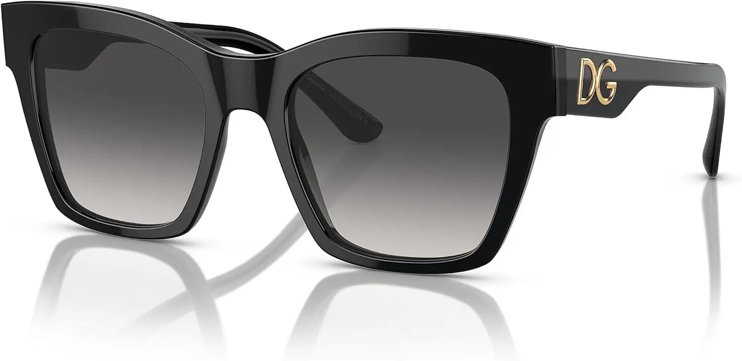 Dolce & Gabbana Women's Round Fashion Sunglasses, Black/Grey Gradient, One Size image 1