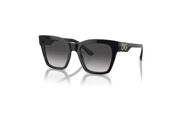 Dolce & Gabbana Women's Round Fashion Sunglasses, Black/Grey Gradient, One Size image