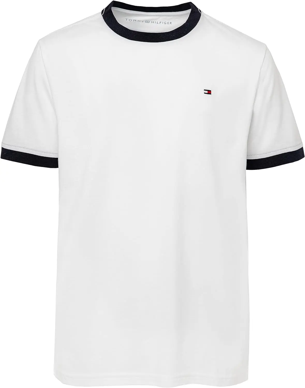 Tommy Hilfiger Boys' Short Sleeve Ken Ringer Crew Neck T-Shirt, Soft, Comfortable, Relaxed Fit image 1