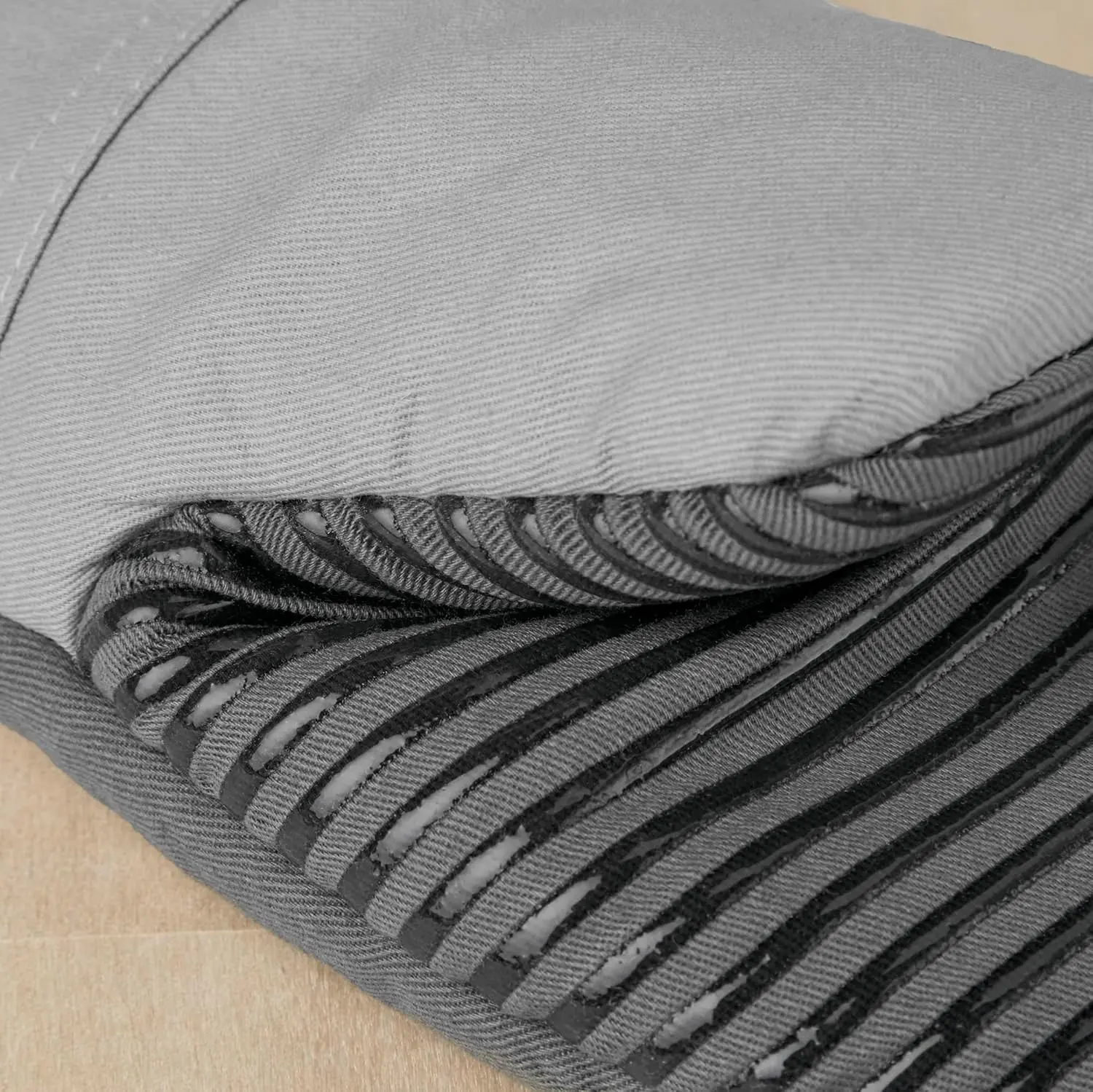 KitchenAid Beacon Two-Tone Non-Slip Oven Mitt Set, Cool Grey/Frost Grey, 5.75"x13", 2 Piece image 3