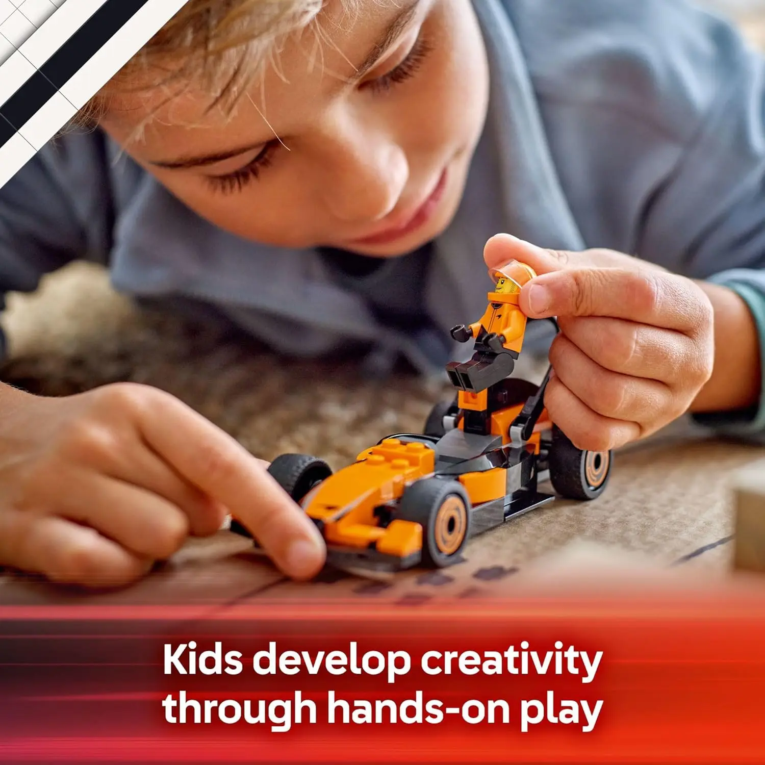 LEGO City F1 Driver with McLaren Race Car Toy - Model Car Building Toy Kit for Kids, Boys and Girls, Ages 6+ - F1 Collectible for Fans - with a Driver Minifigure - Gift Idea for Birthdays - 60442 image 5
