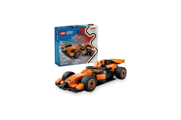 LEGO City F1 Driver with McLaren Race Car Toy - Model Car Building Toy Kit for Kids, Boys and Girls, Ages 6+ - F1 Collectible for Fans - with a Driver Minifigure - Gift Idea for Birthdays - 60442 image