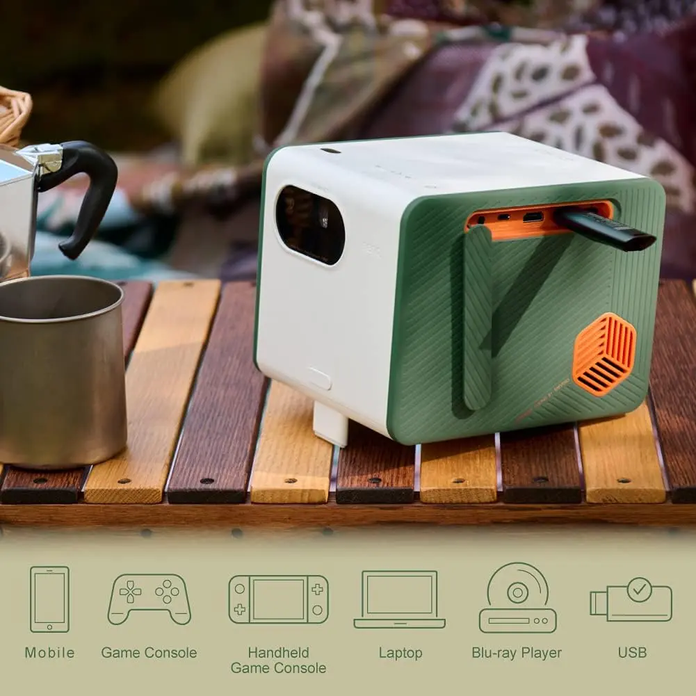 BenQ GS50 1080p Wireless Outdoor Projector | Smart Android TV | WiFi & Bluetooth | 2.1 Channel Speakers with Extra Bass | HDR10 | Autofocus & Keystone | Portable Movie Projector for Camping & Home image 6