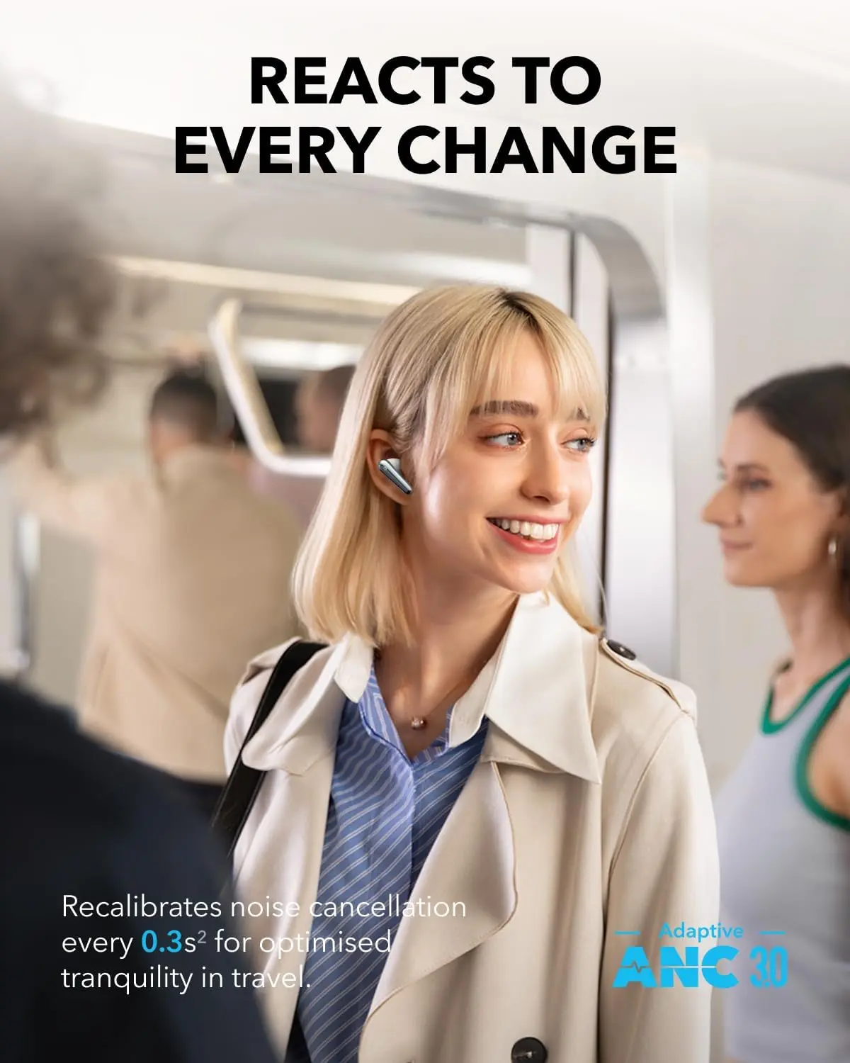 Soundcore Liberty 4 Pro by Anker, Noise Cancelling Wireless Earbuds, 7-Sensor and Real-Time Adaptive Noise Cancelling, 2× Faster Charging, Studio-Level Hi-Fi Music, Clear Calls with 6 Mics and AI image 4