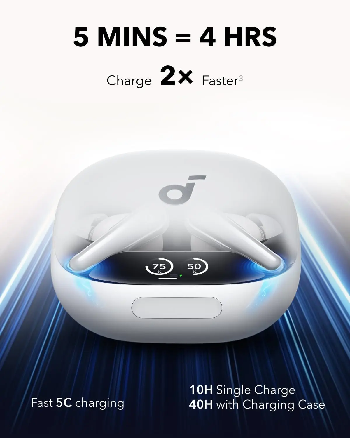 Soundcore Liberty 4 Pro by Anker, Noise Cancelling Wireless Earbuds, 7-Sensor and Real-Time Adaptive Noise Cancelling, 2× Faster Charging, Studio-Level Hi-Fi Music, Clear Calls with 6 Mics and AI image 6