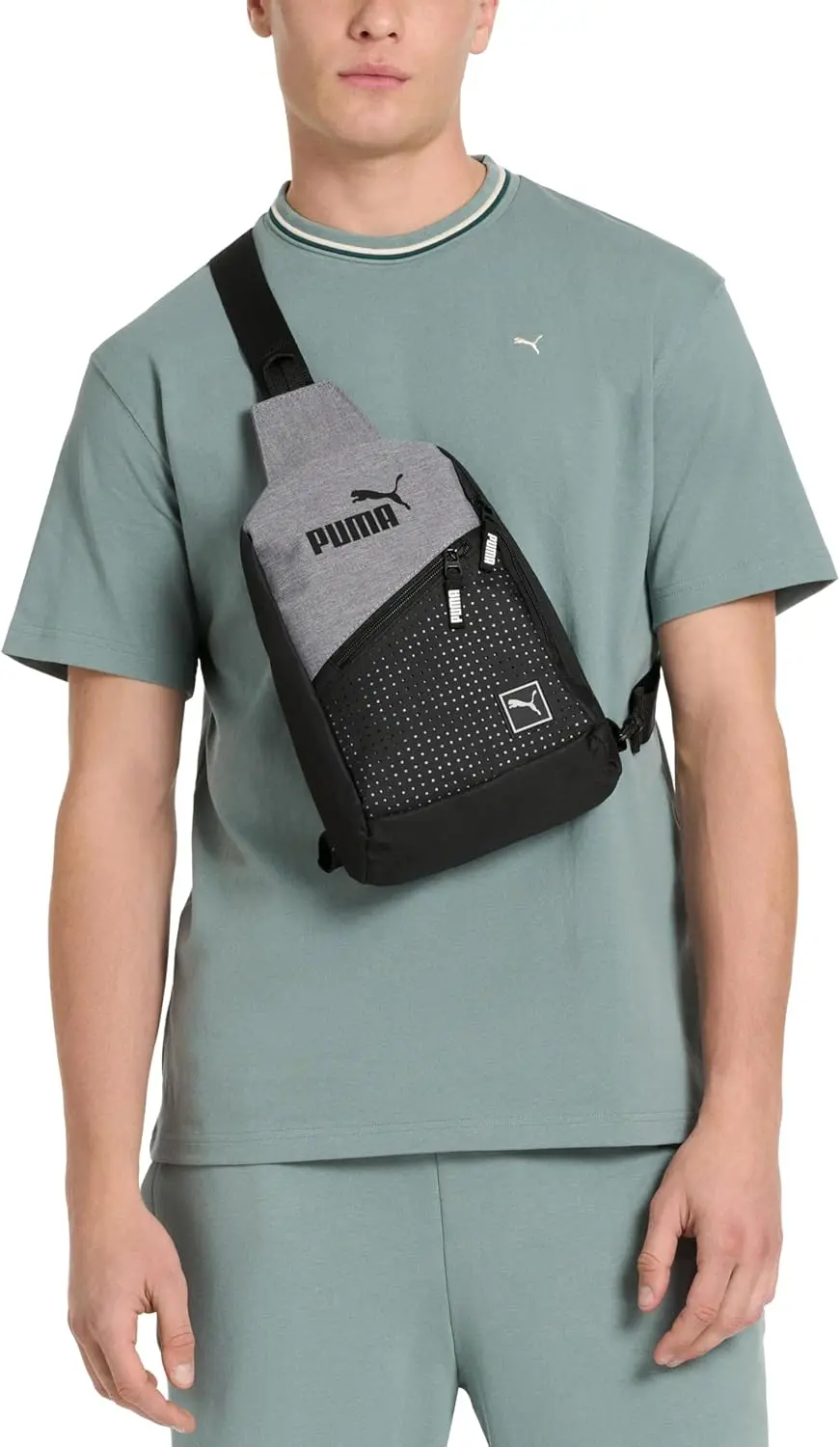 PUMA EVERCAT SIDEWALL SLING BACKPACK, One Size, Heather Grey image 6