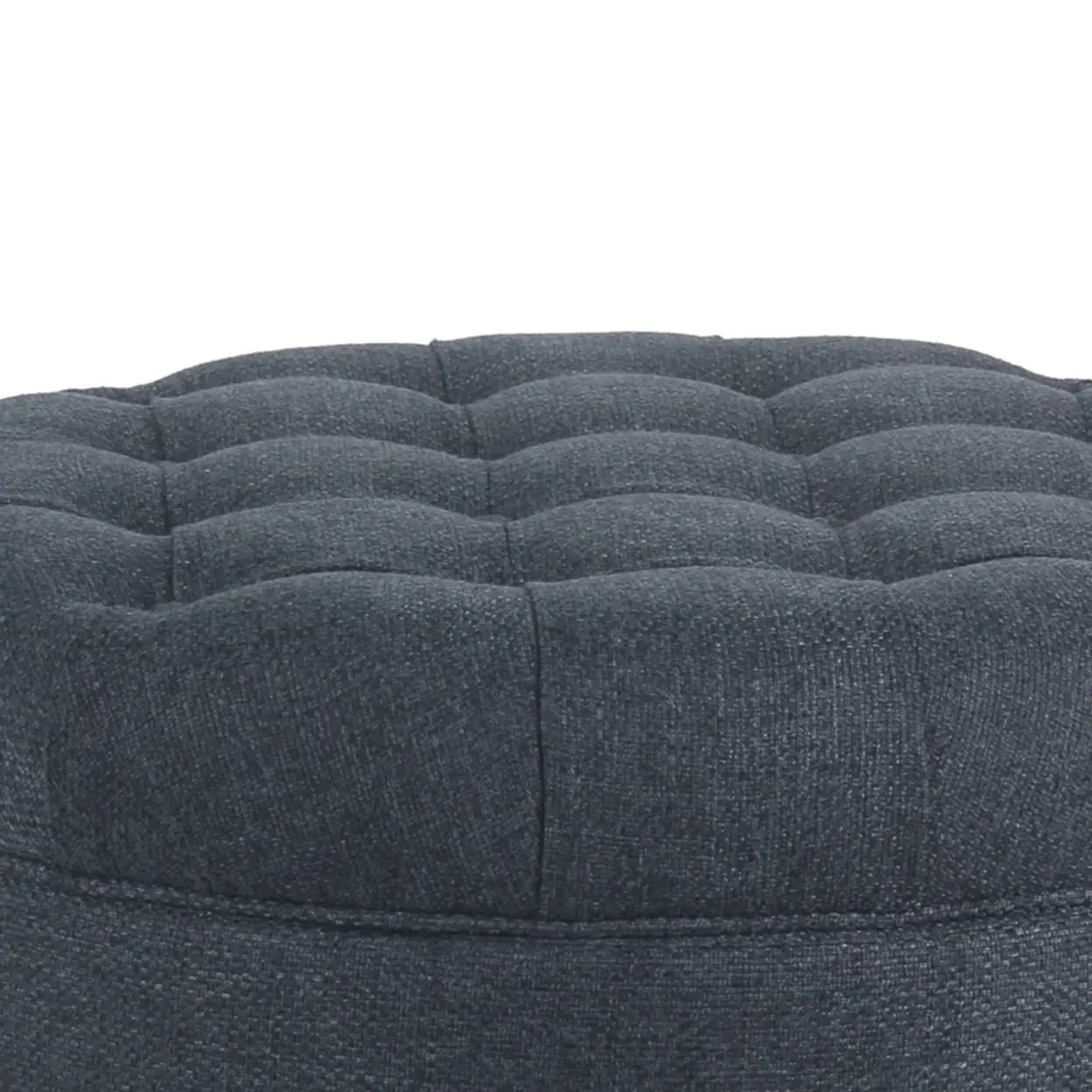 HomePop Large Tufted Round Storage Ottoman, Multiple Colors image 2