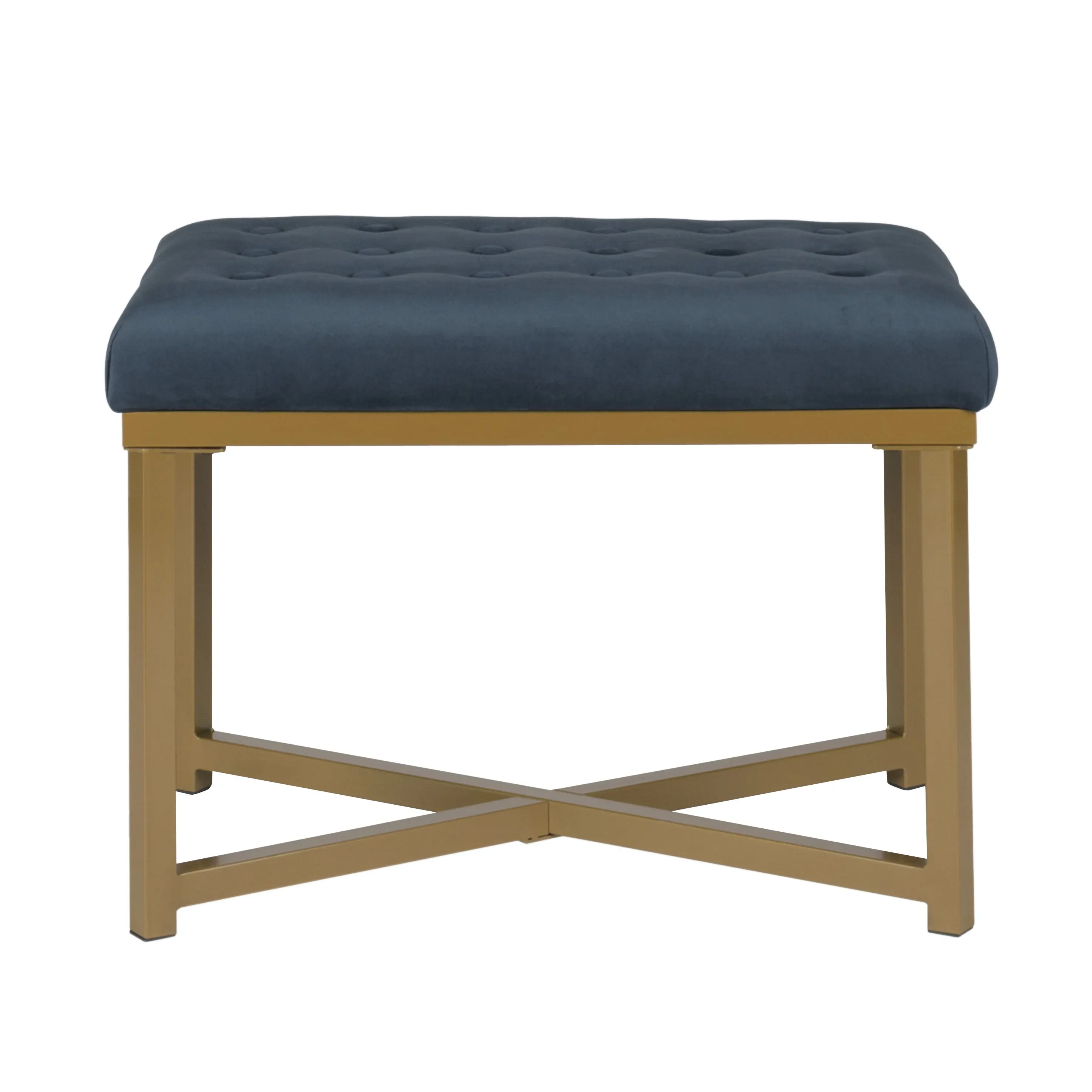 HomePop Decorative Velvet Tufted Ottoman, Multiple Colors image 5