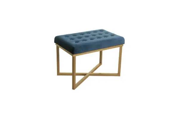HomePop Decorative Velvet Tufted Ottoman, Multiple Colors image