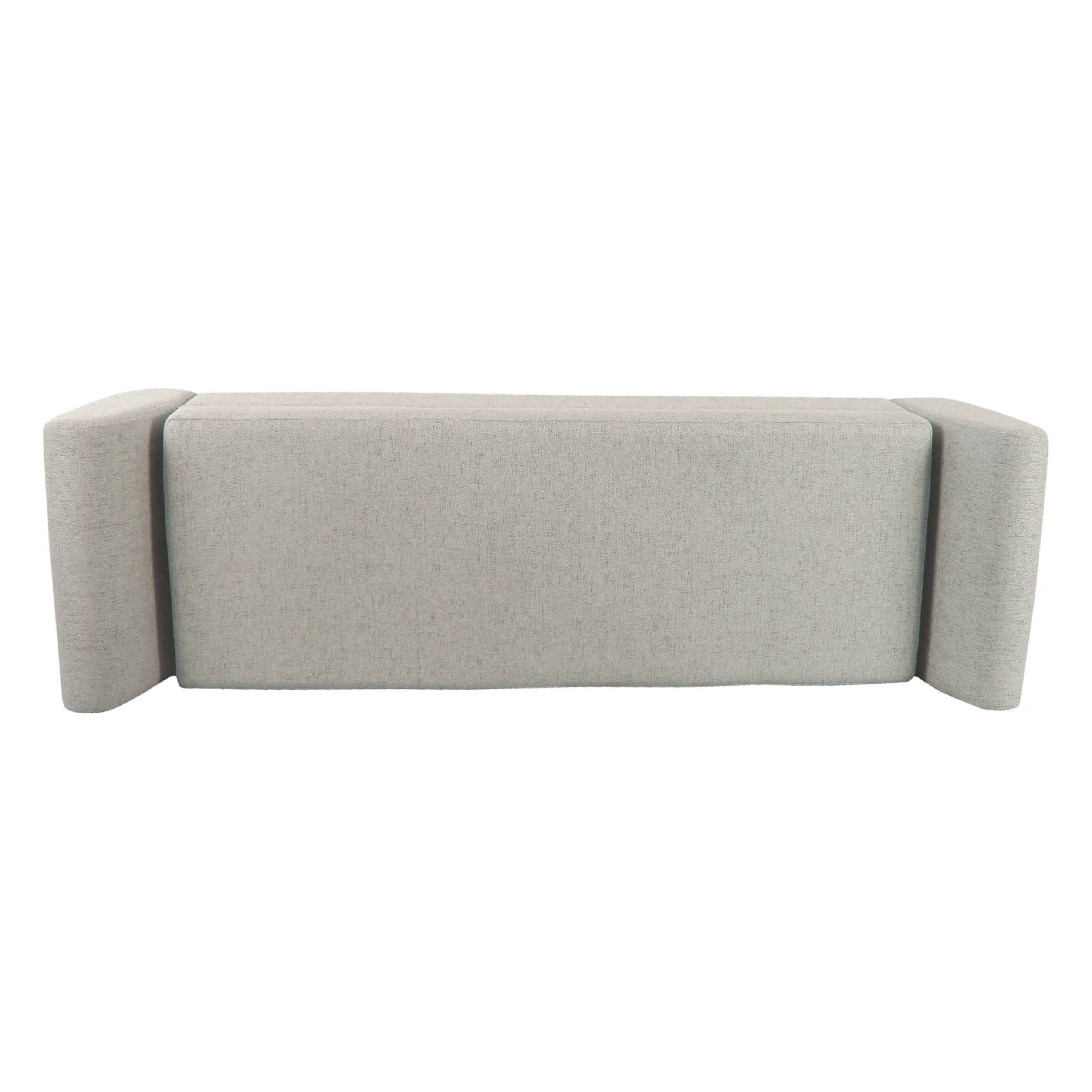HomePop Modern Storage Bench with Wood Legs - Gray Woven image 6