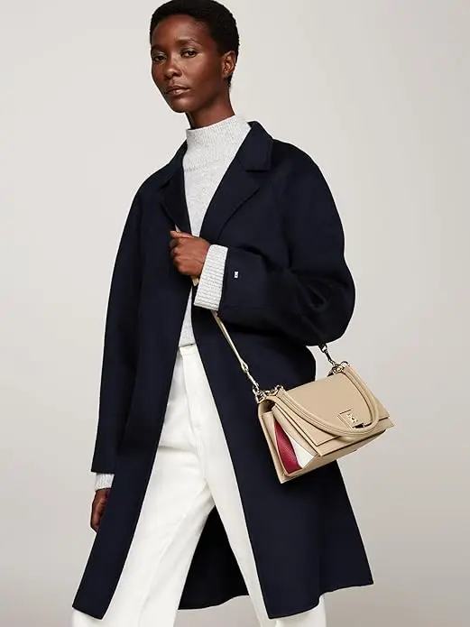 Tommy Hilfiger Leather Shoulder Bag with Removable Crossbody Strap image 2