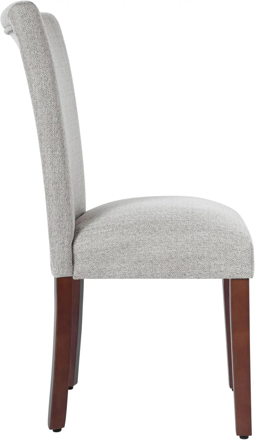 HomePop Parsons Classic Upholstered Accent Dining Chair, Single Pack, Light Grey image 12