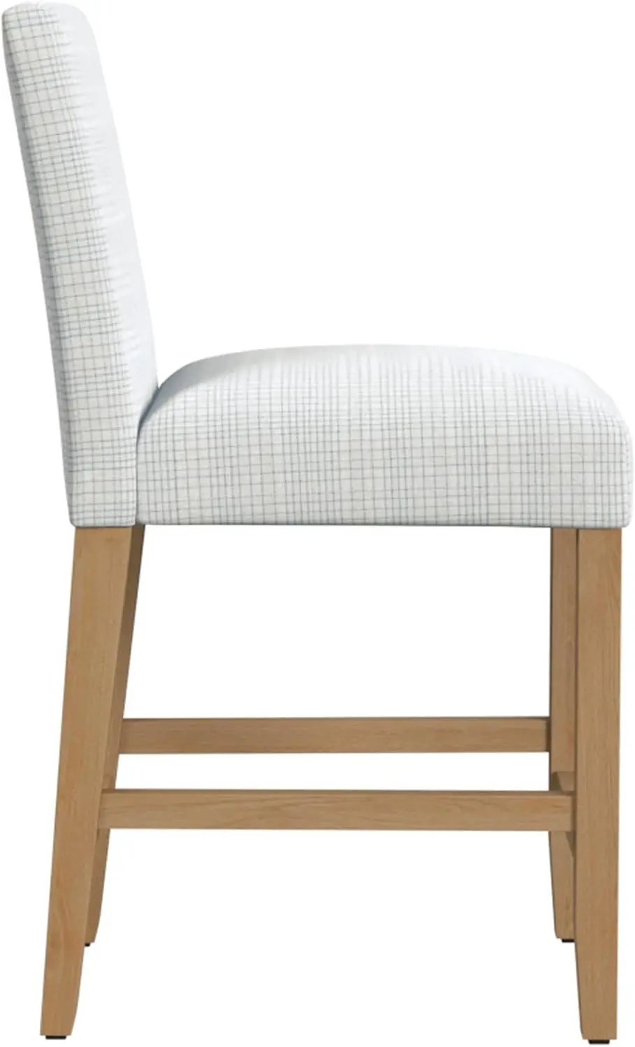 HomePop Home Decor | Classic Counter Height Bar Stools | 24 Inch Bar Stools | Decorative Home Furniture, Cream Mini Grid Pattern image 5