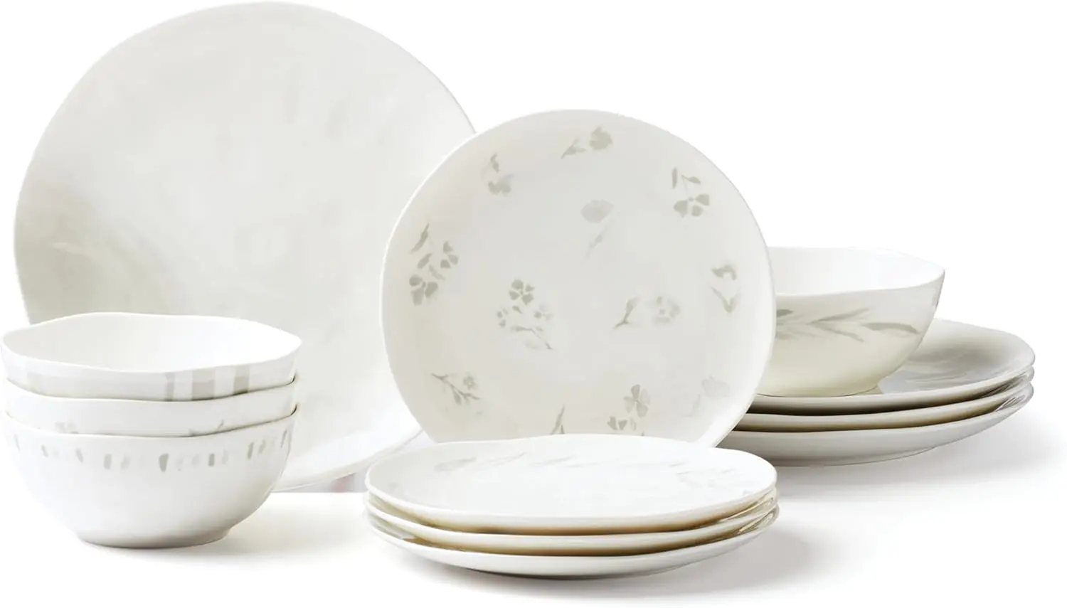 Lenox Oyster Bay 12Pc Dinnerware Set, 15.20, White image 1