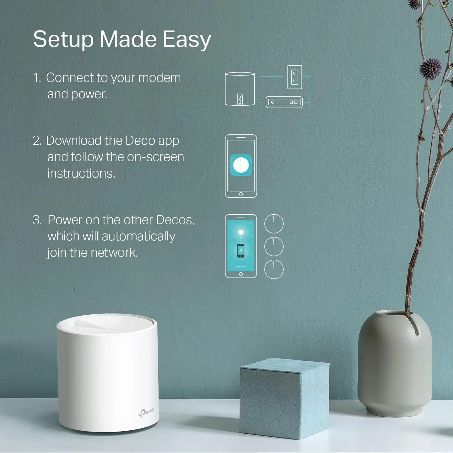 TP-Link Deco WiFi 6 Mesh WiFi System(Deco X20) - Covers up to 2200 Sq.Ft, Replaces Wireless Internet Routers and Extenders, 1-Pack, White image 8