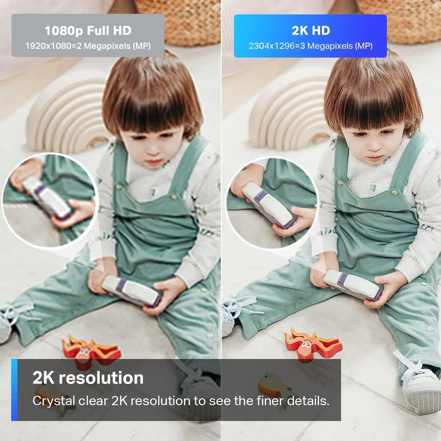 TP-Link Tapo 2K Security Camera for Baby Monitor, Dog Camera w/Motion Detection, 2-Way Audio, Night Vision, Cloud & SD Card Storage (Up to 256 GB), Works w/Alexa & Google Home, 2-Pack (Tapo C110P2) image 4