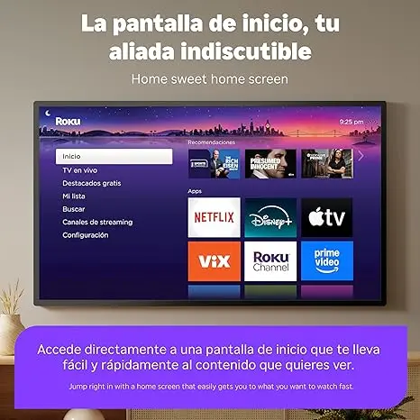 Roku Streambar 4K HDR Streaming Device & Premium Soundbar All in One (Spanish Edition) | Roku Streambar Dispositivo 4K HDR de Streaming y barra de sonido Premium Todo en uno con Control remoto de voz image 5
