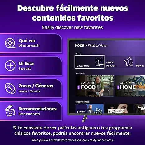 Roku Streambar 4K HDR Streaming Device & Premium Soundbar All in One (Spanish Edition) | Roku Streambar Dispositivo 4K HDR de Streaming y barra de sonido Premium Todo en uno con Control remoto de voz image 6