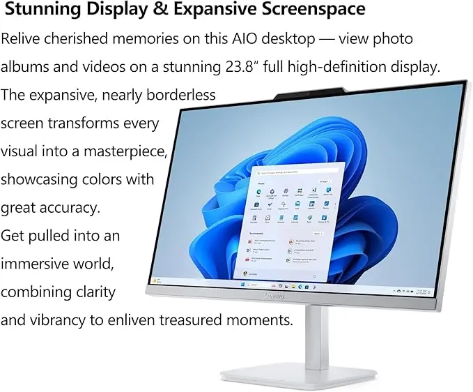Lenovo 24 All-in-One Desktop Computer for Home Office, 23.8" FHD Business AIO, Intel 8-Core Processor (Beat i5-1140G7), 32GB DDR4 RAM, 1TB PCIe SSD, WiFi 6, Bluetooth 5.2, Windows 11 Pro, Vent-Hear image 5