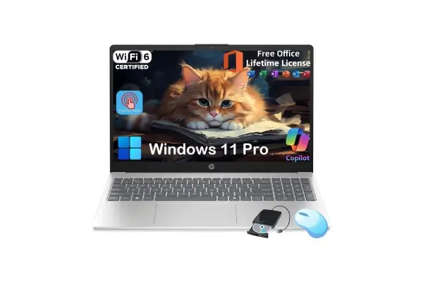 HP Flagship 15.6 Touchscreen Laptop Computer - w/MS Office Lifetime • Intel 13th Gen Core i3 (Up to 4.5GHz) • HD Touch Display • for Business & Student • AI Copilot • Win 11 Pro (64GB RAM | 2TB SSD) image