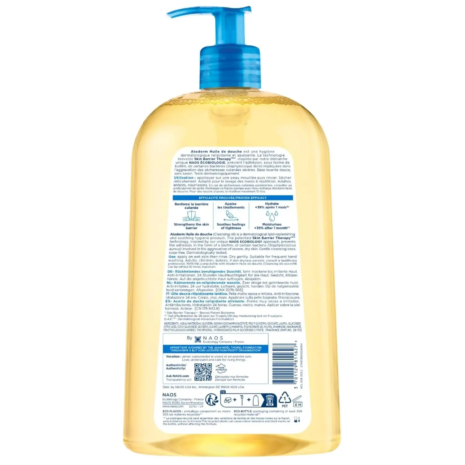 Bioderma Atoderm Shower Oil, Cleansing Oil For Face & Body, Nourishing Cleansing Oil For Dry to Atopic Sensitive Skin For Softer & Smooth Skin For Your Whole Family image 3