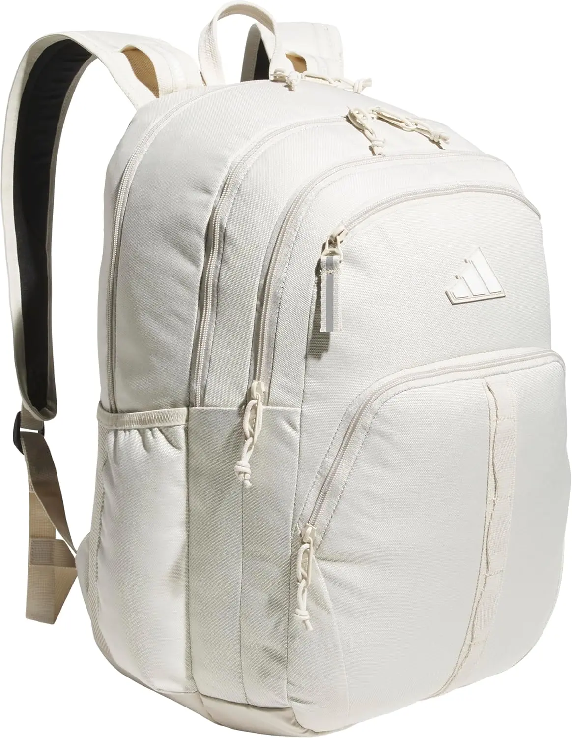 adidas Prime Backpack for Work, Travel Bag for Women and Men with Padded Compartment for Laptop, Alumina Beige/White, One Size image 1