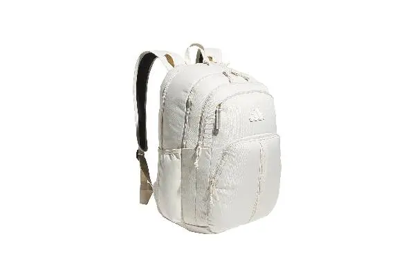 adidas Prime Backpack for Work, Travel Bag for Women and Men with Padded Compartment for Laptop, Alumina Beige/White, One Size image