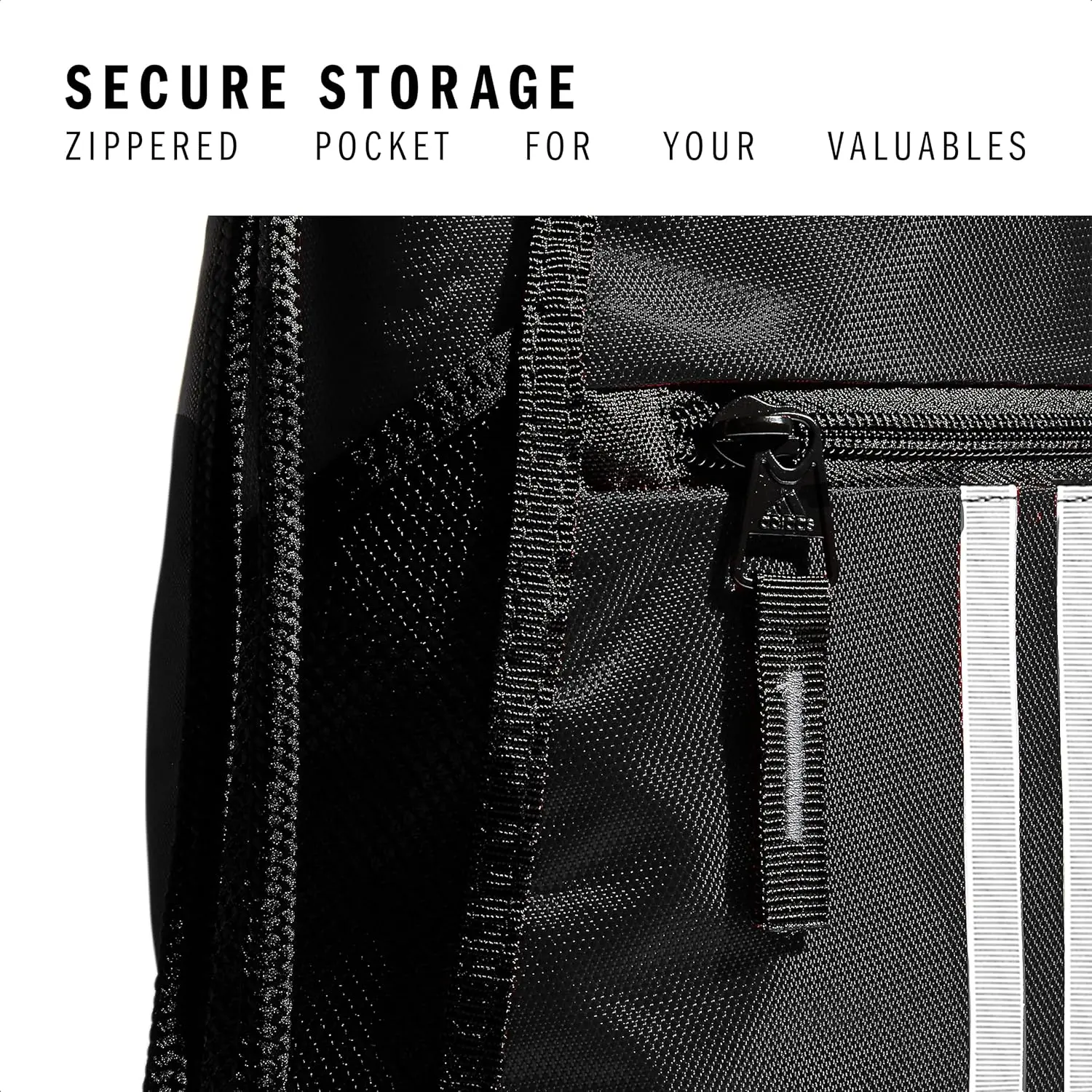 adidas Alliance Sackpack, Drawstring Backpack, Lightweight Small Gym Bag for Women and Men, Black, One Size image 3