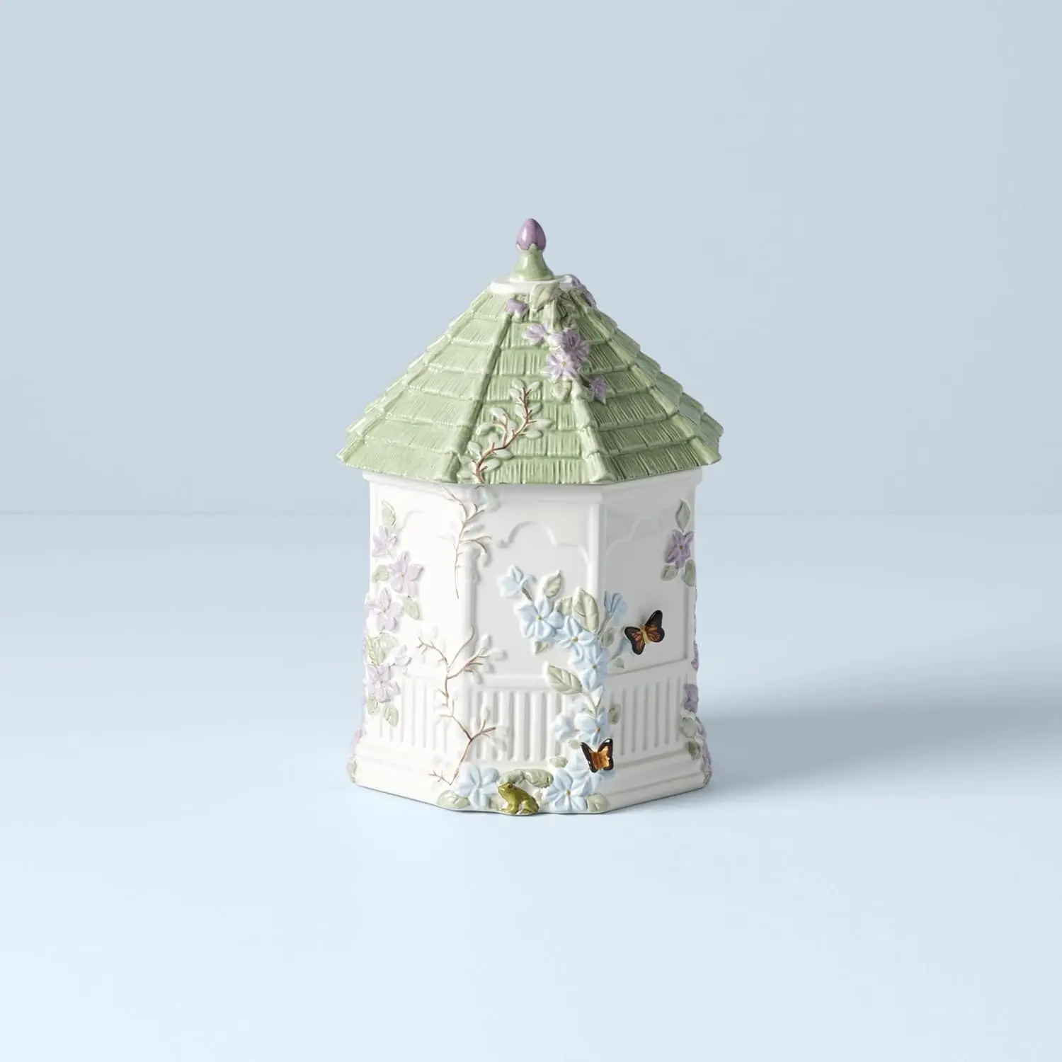 Lenox Butterfly Meadow Figural Gazebo Cookie Jar, 10-Inch, White image 2