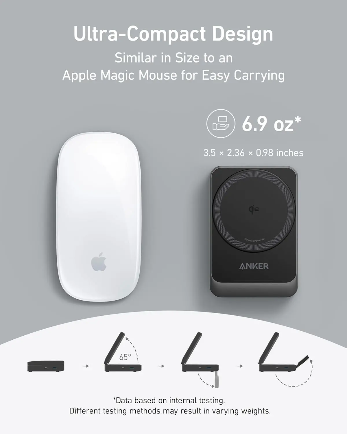 Anker MagGo 3 in 1 iPhone 16 Charging Station, MagSafe-Compatible Wireless Charger Stand, Qi2 Certified 15W Foldable Charger for iPhone 15, AirPods, Apple Watch 9 (Not a Power Bank, Adapter Included) image 3