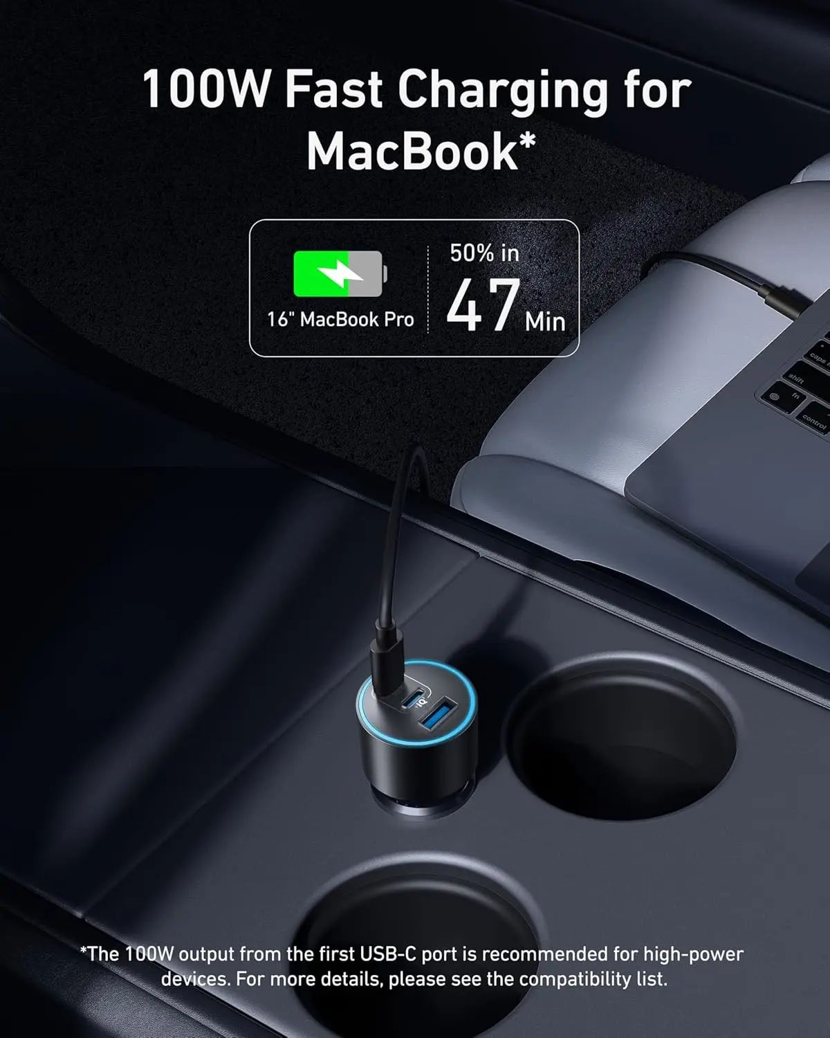 Anker iPhone 16 USB-C Car Charger, 167.5W Max 3-Port Ultra-Compact Type-C Fast Car Charger for MacBook Pro/Air, iPhone 15/14/13 Series, Samsung S24/S23, iPad Pro, AirPods and More image 3