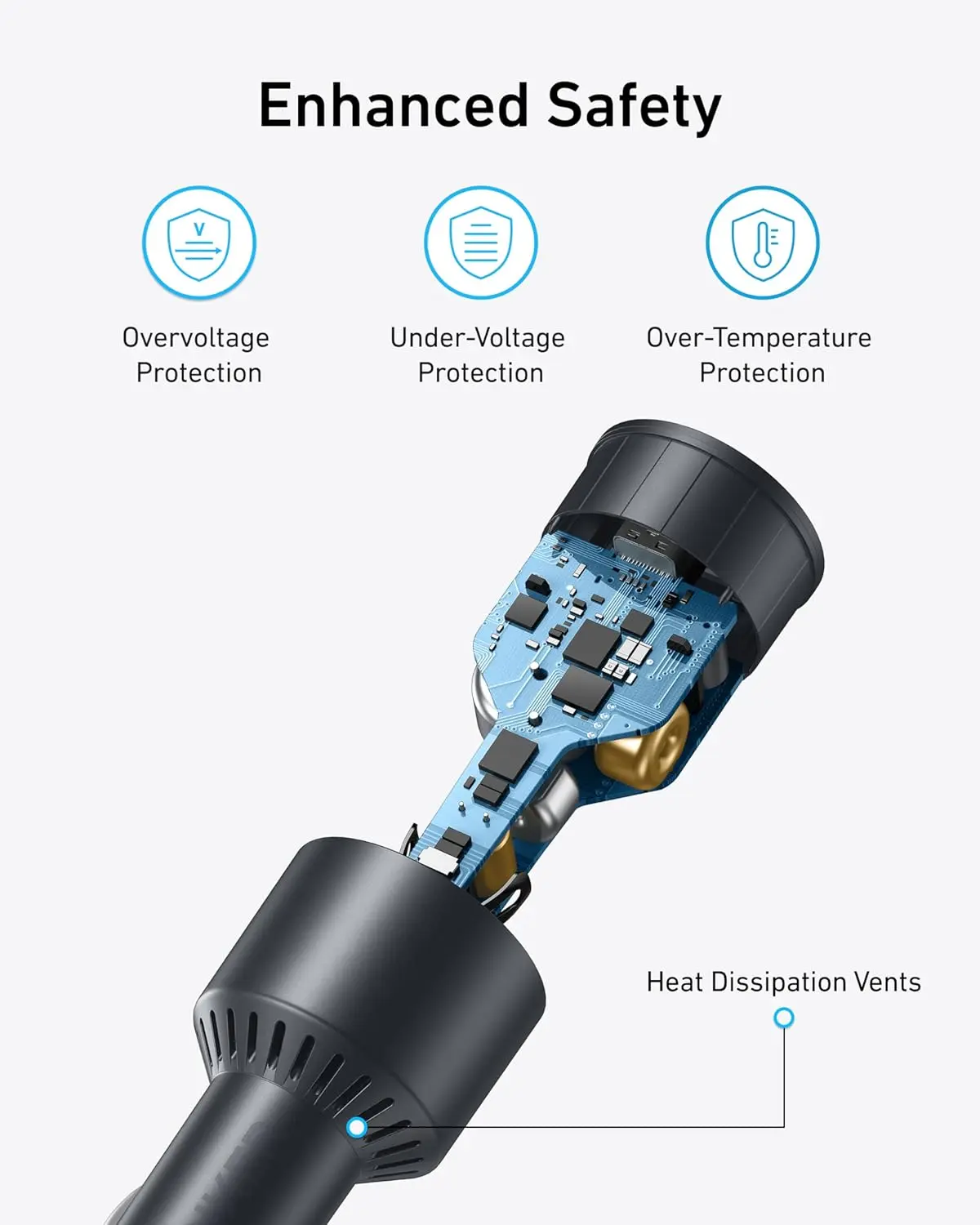 Anker iPhone 16 USB-C Car Charger, 167.5W Max 3-Port Ultra-Compact Type-C Fast Car Charger for MacBook Pro/Air, iPhone 15/14/13 Series, Samsung S24/S23, iPad Pro, AirPods and More image 5