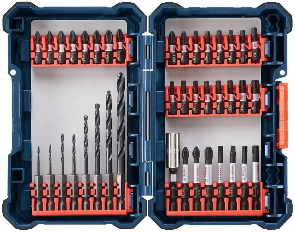 BOSCH DDMS40 40-Piece Assorted Impact Tough Drill Drive Custom Case System Set for Drilling and Driving Applications image 1