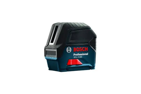 BOSCH GCL 2-160 65 Ft Self-Leveling Cross-Line Laser with Plumb Points, Includes Magnetic Rotating Mount, Ceiling Grid Clip, Laser Target Plate, 3 AA Batteries, & Hard Carrying Case image