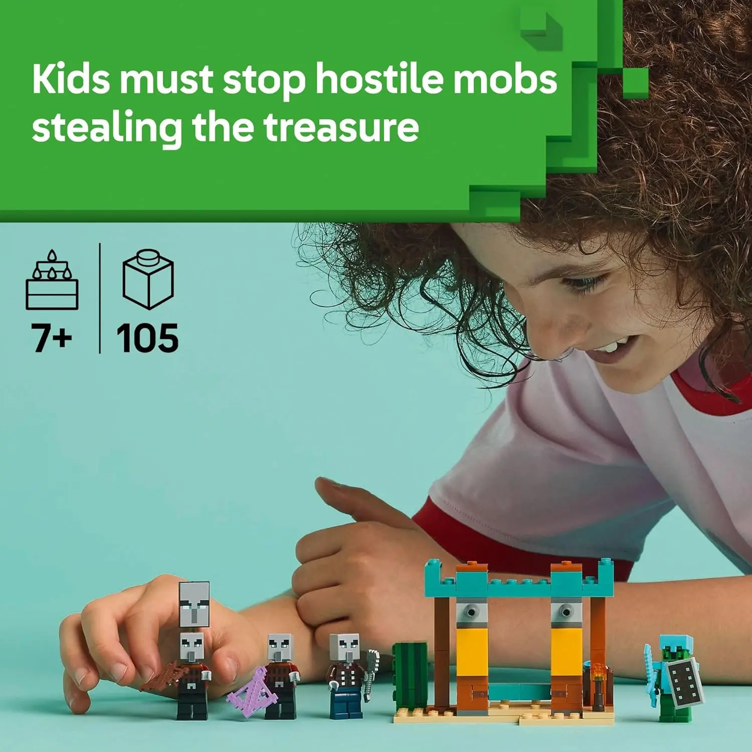 LEGO Minecraft The Illager Desert Patrol Toy Figures and Playset - Building Minecraft Toy for Kids, Boys and Girls, Ages 7+ - with 4 Figures for Pretend Play - Gift Idea for Birthdays - 21267 image 2
