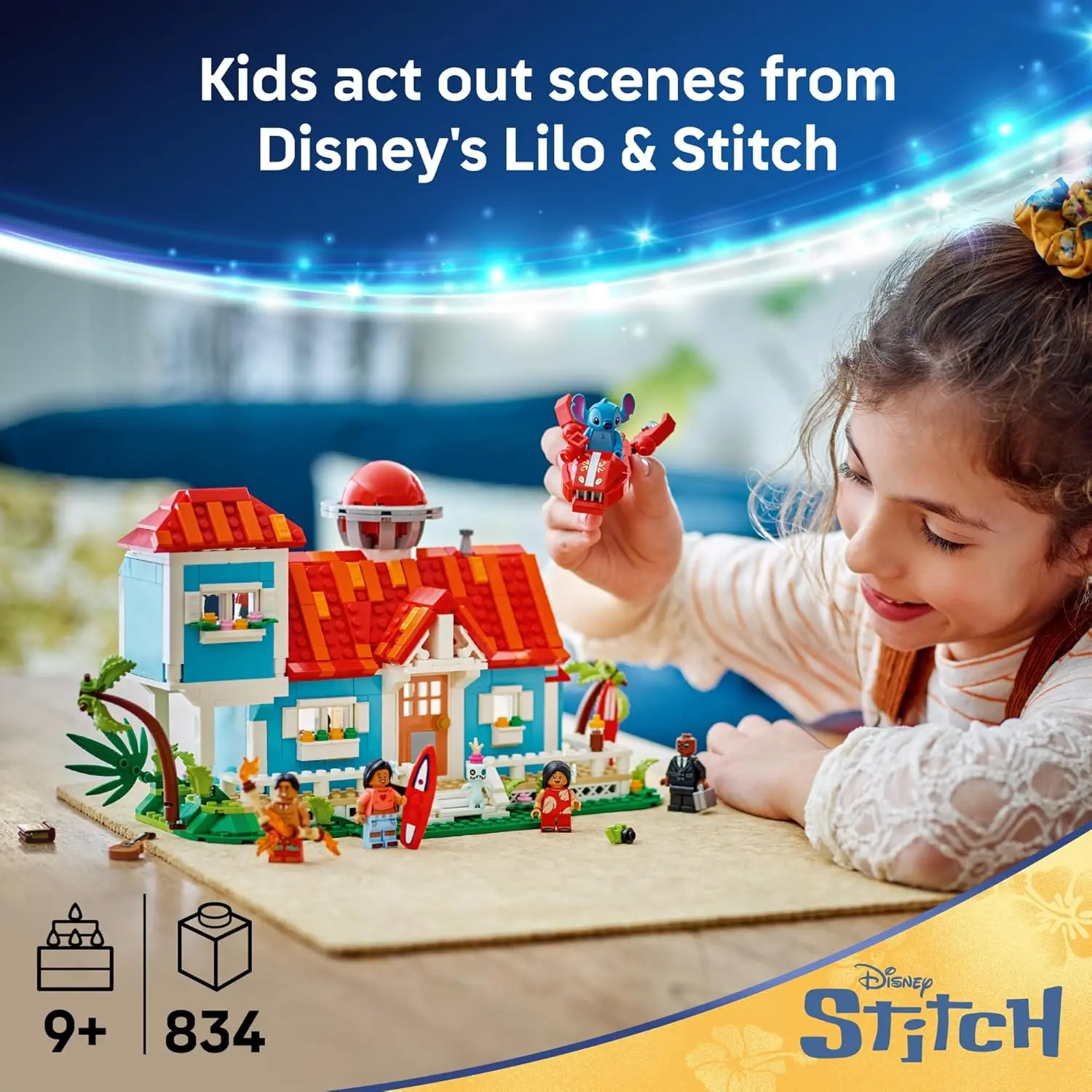 LEGO Disney Lilo and Stitch Beach House Toy - Building Playset for Kids, Girls and Boys, Ages 9+ - Includes 5 Minifigures - Disney Gift Idea for Fans of Lilo & Stitch Movie - 43268 image 2