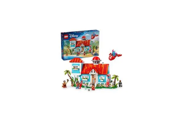 LEGO Disney Lilo and Stitch Beach House Toy - Building Playset for Kids, Girls and Boys, Ages 9+ - Includes 5 Minifigures - Disney Gift Idea for Fans of Lilo & Stitch Movie - 43268 image