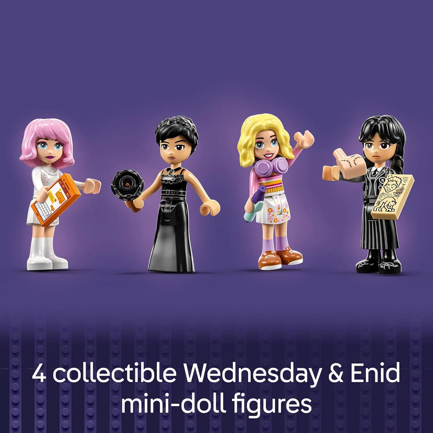LEGO Wednesday & Enid's Dorm Room Playset - Building Toy for Pretend Play with 4 Minifigures - Wednesday Addams Doll for Kids, Girls & Boys, Ages 10+ - Gift Idea for Birthday - 76781 image 4