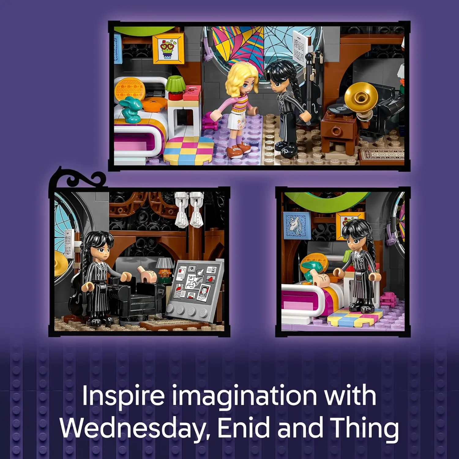 LEGO Wednesday & Enid's Dorm Room Playset - Building Toy for Pretend Play with 4 Minifigures - Wednesday Addams Doll for Kids, Girls & Boys, Ages 10+ - Gift Idea for Birthday - 76781 image 5