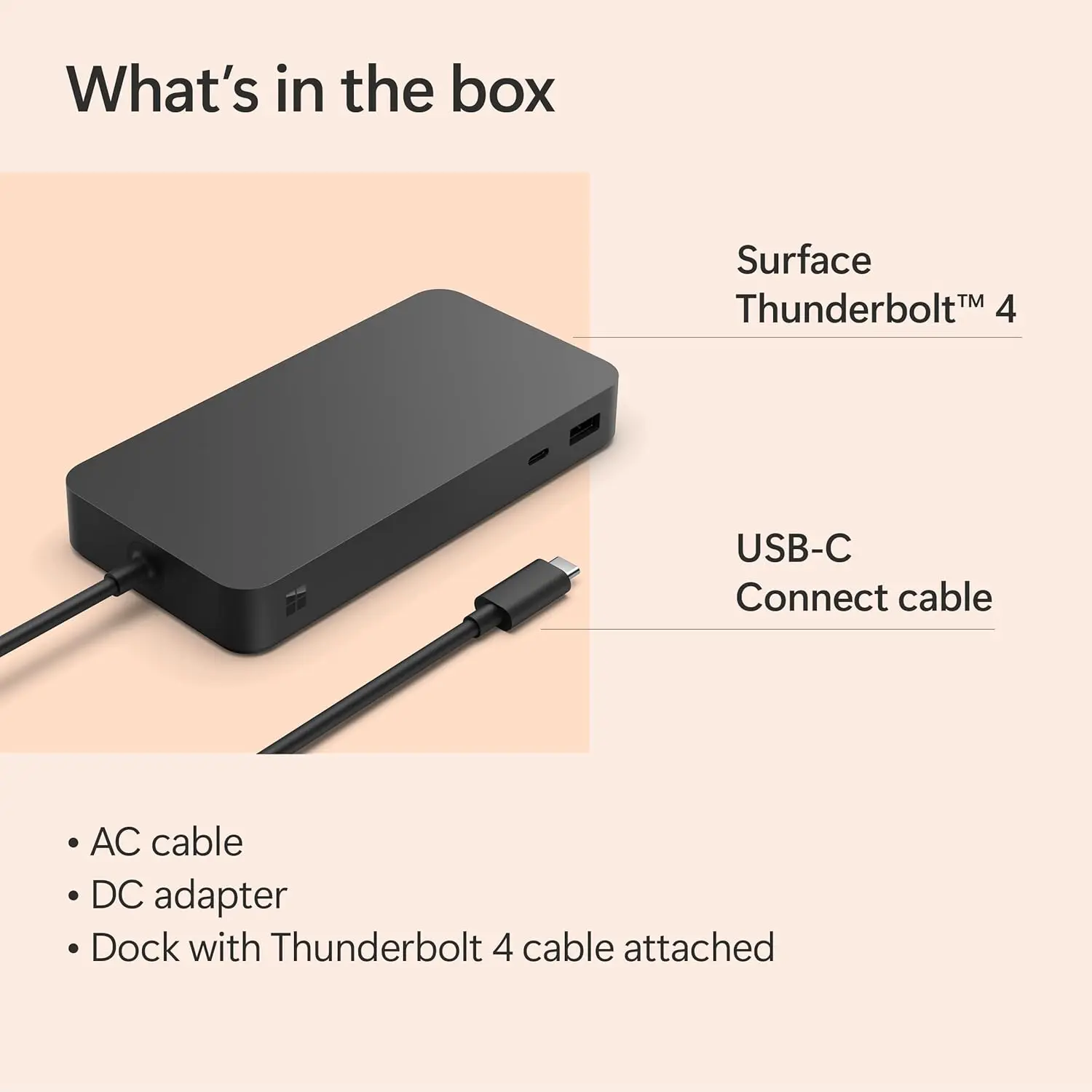 Microsoft Surface Thunderbolt 4 Dock - High-Speed Docking Station with Dual 4K Monitor Support image 7