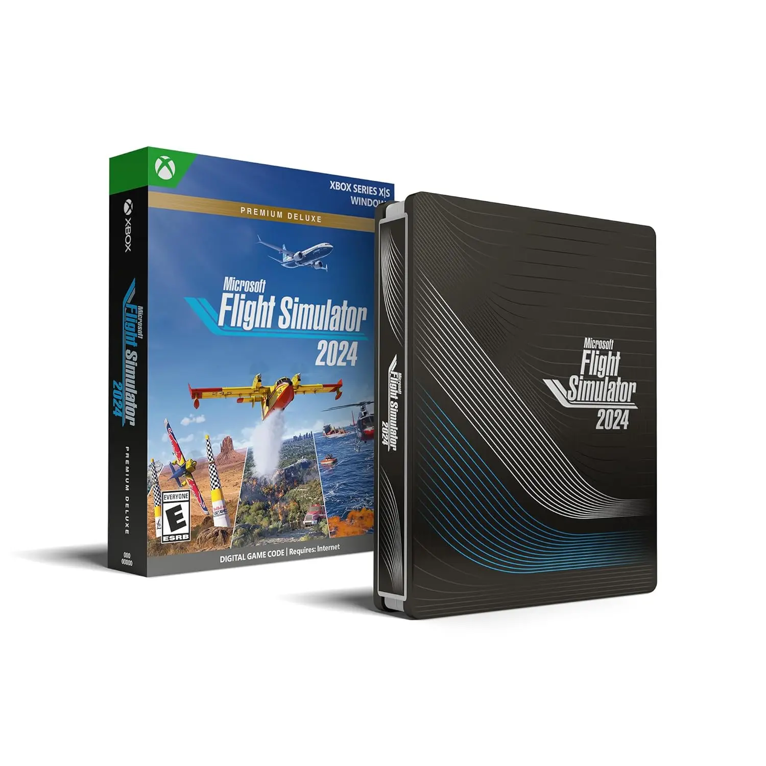 Microsoft Flight Simulator 2024 – Premium Deluxe SteelBook® Edition – Play on Xbox Series X|S and Windows PC [Digital Code] image 1