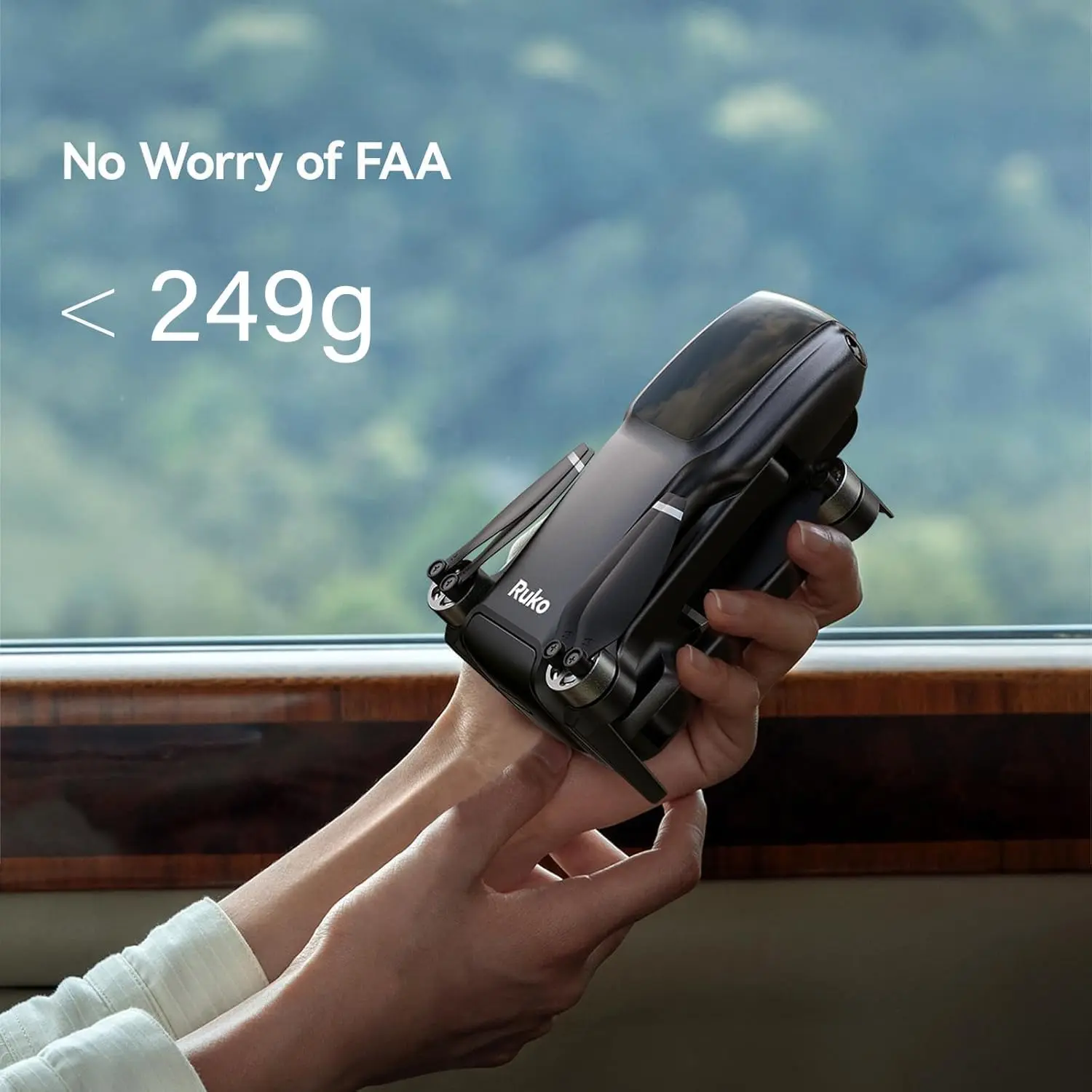 Ruko U11MINI Drones with Camera for Adults 4K, 70Mins 2 Batteries, Under 250g, Camera Drone with GPS TOF 9800FT Long Range Auto return for beginner image 4