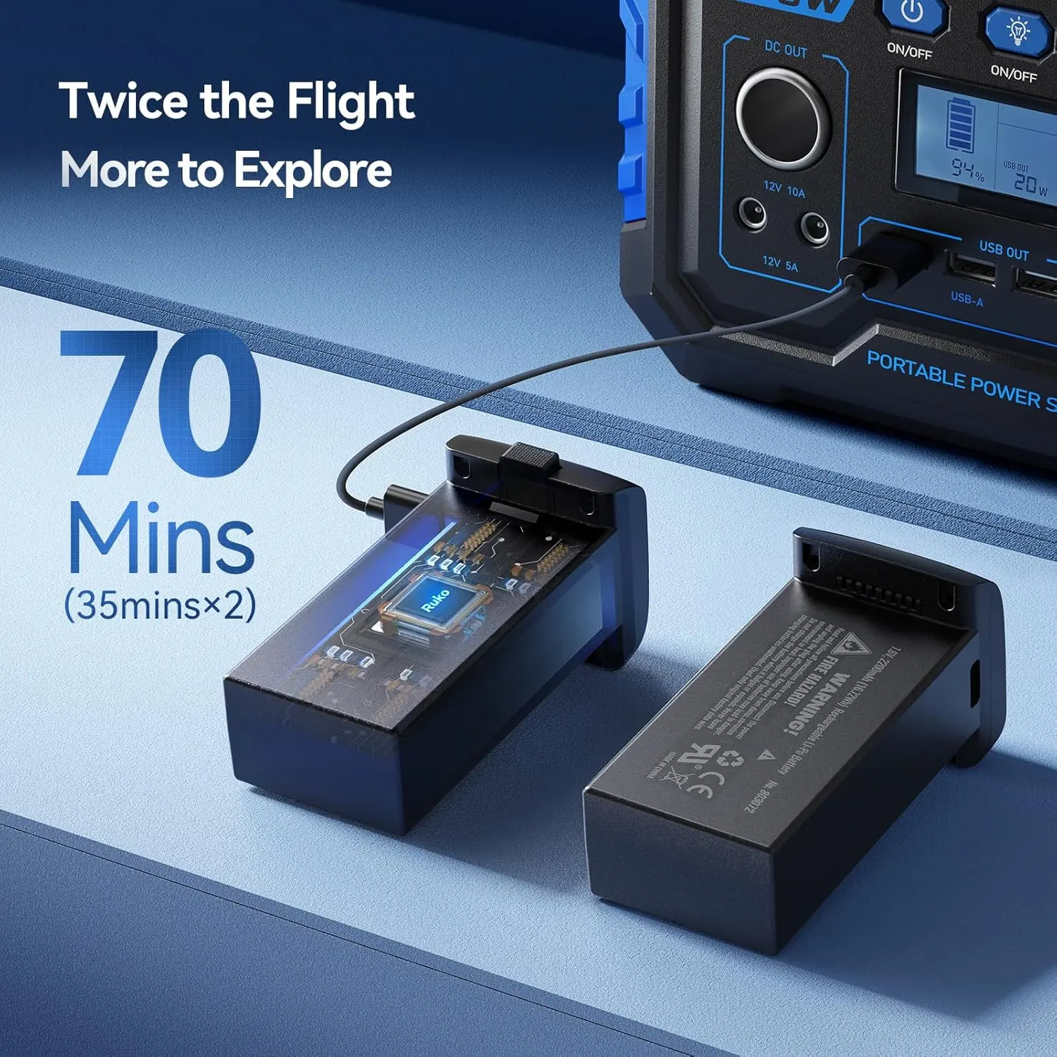 Ruko U11MINI Drones with Camera for Adults 4K, 70Mins 2 Batteries, Under 250g, Camera Drone with GPS TOF 9800FT Long Range Auto return for beginner image 6