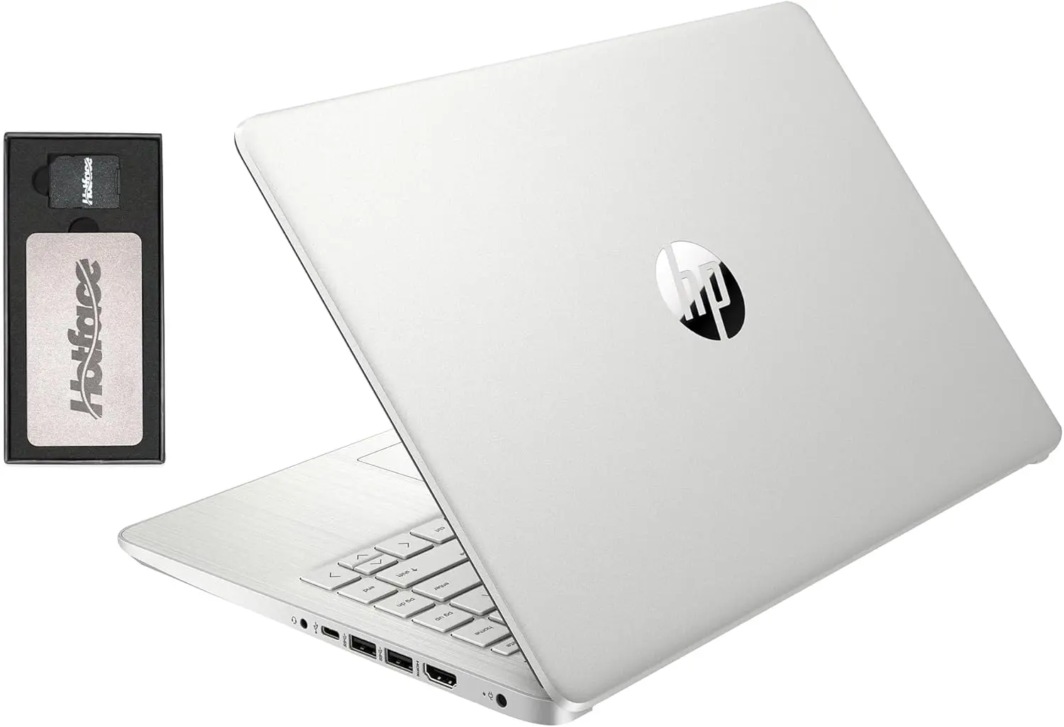 HP Stream 14" HD BrightView Laptop, Intel Celeron N4120, 16GB RAM, 288GB Storage (128GB eMMC + 160GB Docking Station Set), Intel UHD Graphics, 720p Webcam, Wi-Fi, 1 Year Office 365, Win 11 S, Silver image 1