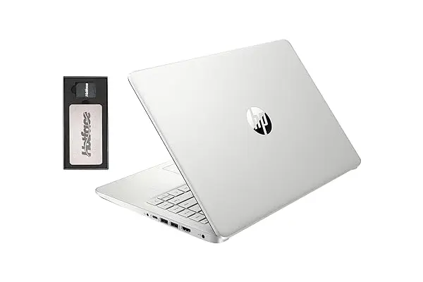 HP Stream 14" HD BrightView Laptop, Intel Celeron N4120, 16GB RAM, 288GB Storage (128GB eMMC + 160GB Docking Station Set), Intel UHD Graphics, 720p Webcam, Wi-Fi, 1 Year Office 365, Win 11 S, Silver image
