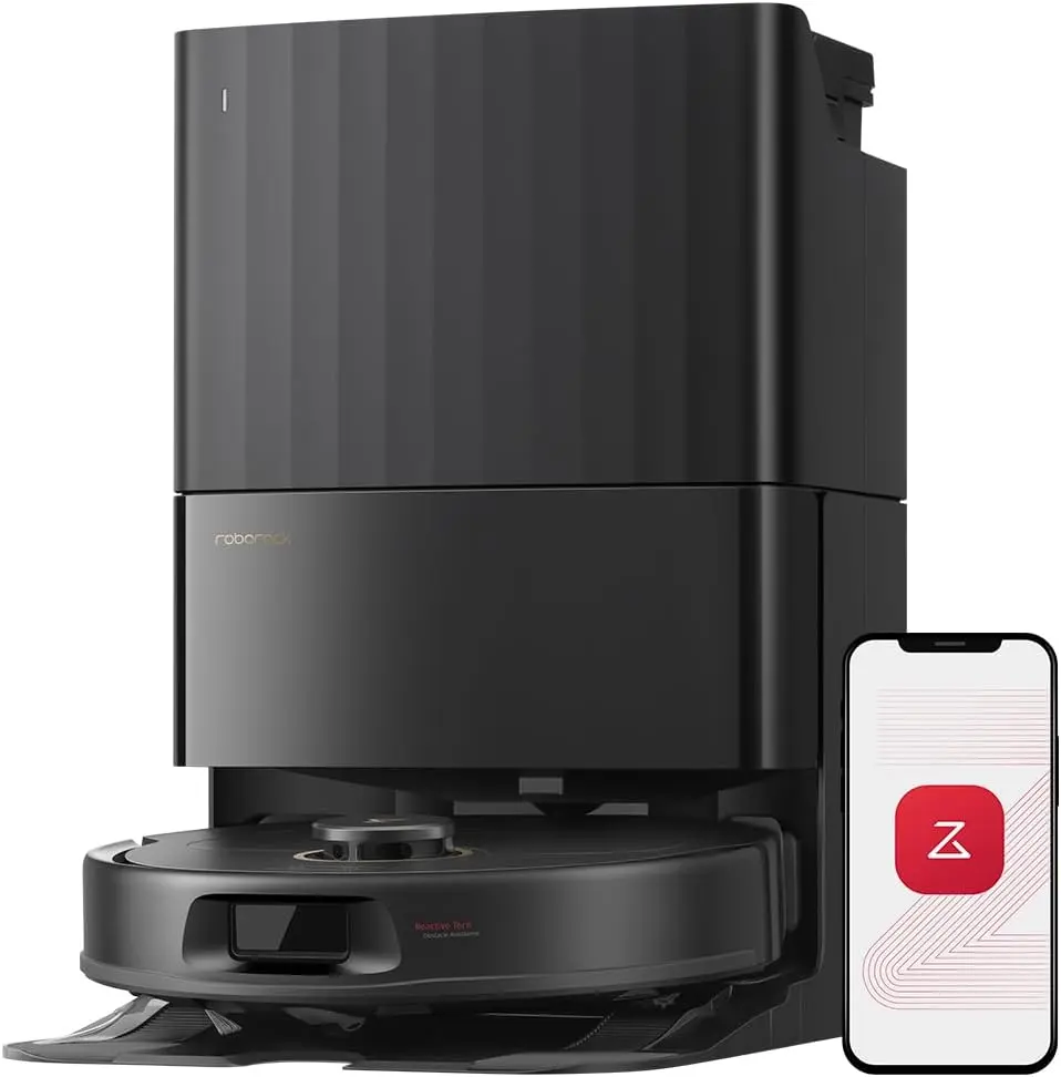 roborock Qrevo S5V Robot Vacuum and Mop, FlexiArm Edge Mopping, 12,000Pa Suction, Dual Zero-Tangle System, Smart Obstacle Avoidance, 10mm Mop Lifting, Auto Mop Washing&Drying, Self-Emptying&Refilling image 1
