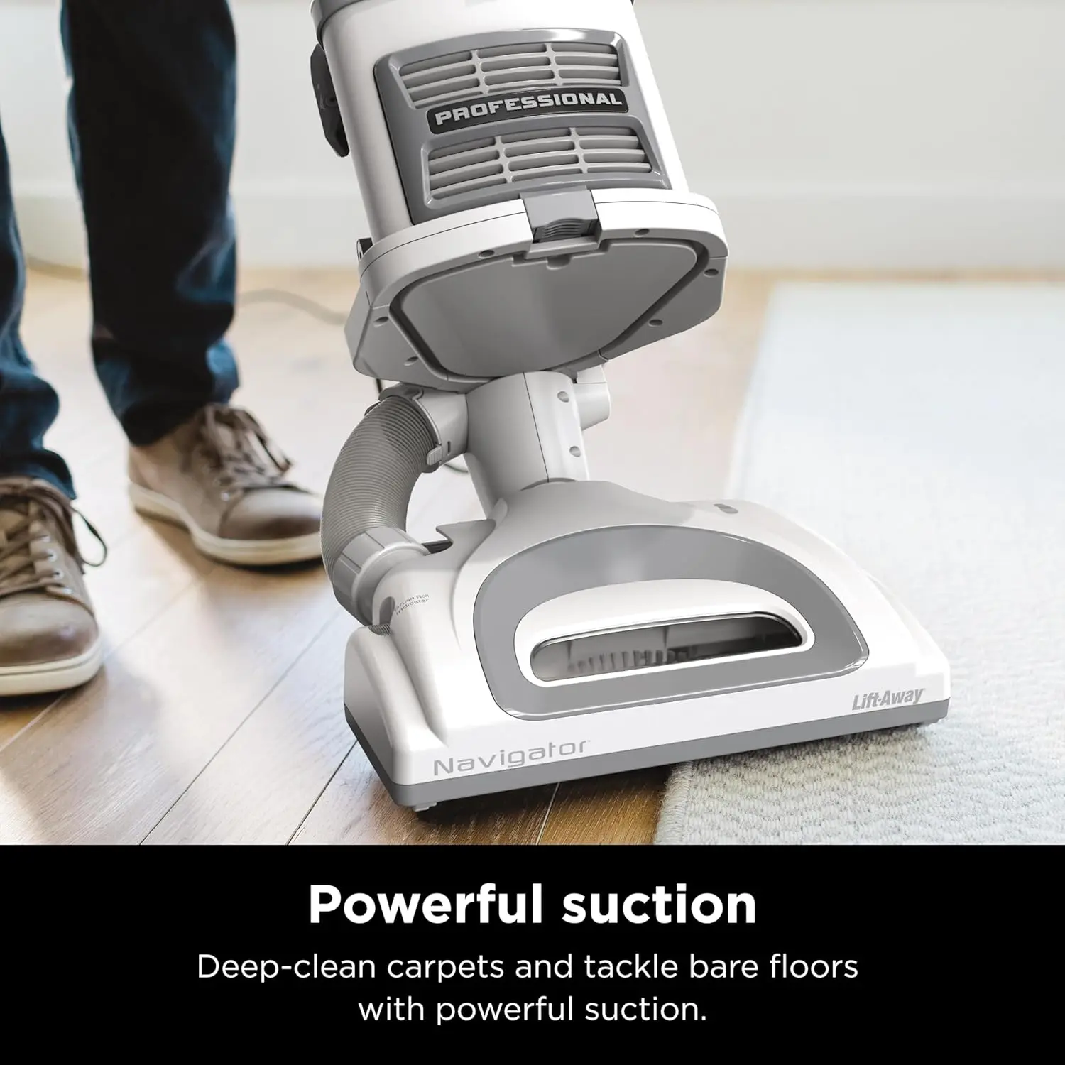 Shark | Upright Vacuum Cleaner | Navigator Lift-Away | Swivel Steering | HEPA Filter | Vacuum for Pet Hair | Crevice Tool & Dusting Brush Included | For Carpets & Hard Floors | White/Silver | NV356E image 7